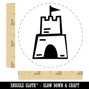 Sand Castle Doodle Rubber Stamp for Stamping Crafting Planners