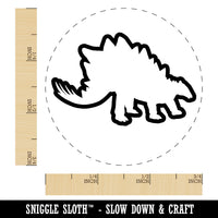 Stegosaurus Dinosaur Outline Rubber Stamp for Stamping Crafting Planners