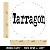 Tarragon Herb Fun Text Rubber Stamp for Stamping Crafting Planners