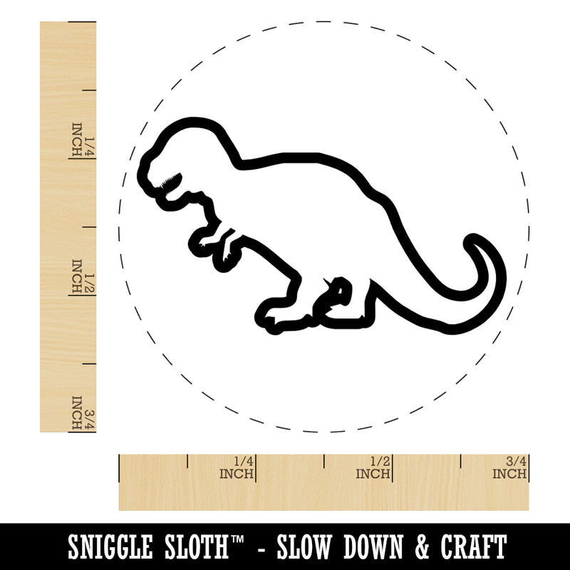 Tyrannosaurus Rex Dinosaur Outline Rubber Stamp for Stamping Crafting Planners