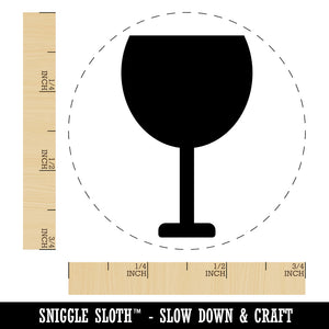 Wine Glass Solid Rubber Stamp for Stamping Crafting Planners