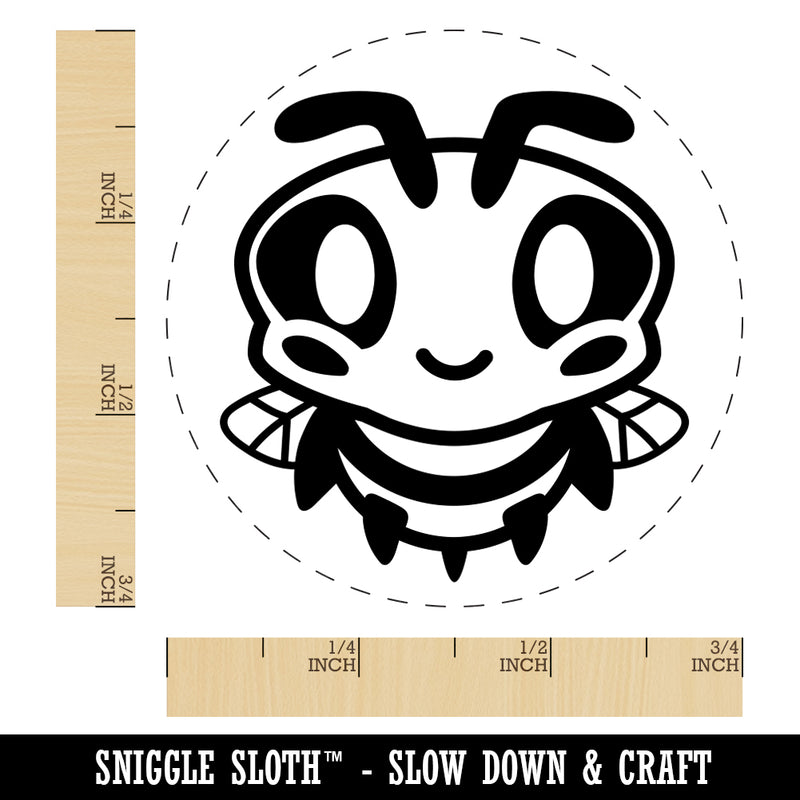 Cute Bee Happy Rubber Stamp for Stamping Crafting Planners