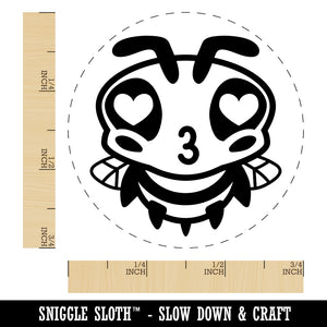 Cute Bee Love Heart Kiss Rubber Stamp for Stamping Crafting Planners