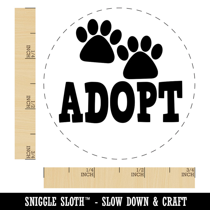 Adopt Cat Dog Paw Print Rubber Stamp for Stamping Crafting Planners