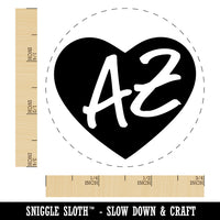 AZ Arizona State in Heart Rubber Stamp for Stamping Crafting Planners