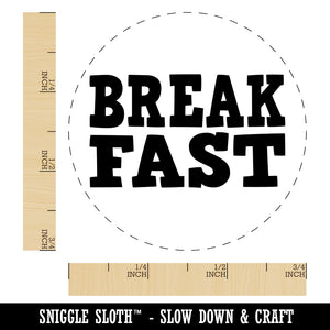Breakfast Meal Fun Text Rubber Stamp for Stamping Crafting Planners