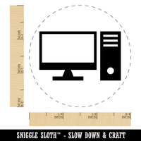 Desktop Computer Icon Rubber Stamp for Stamping Crafting Planners
