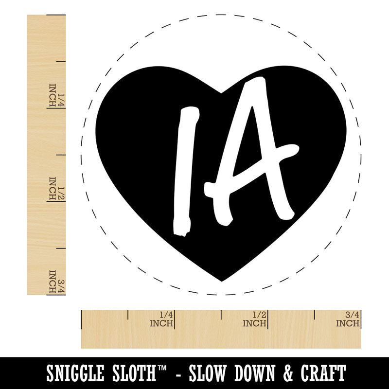 IA Iowa State in Heart Rubber Stamp for Stamping Crafting Planners