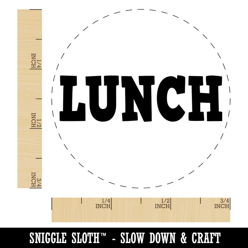 Lunch Meal Fun Text Rubber Stamp for Stamping Crafting Planners