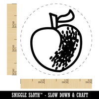 Peach Fruit Drawing Cute Rubber Stamp for Stamping Crafting Planners