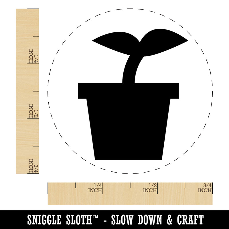 Plant Sprout Gardening Solid Rubber Stamp for Stamping Crafting Planners