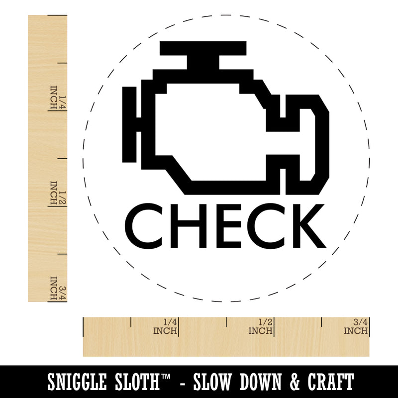 Car Check Engine Light Rubber Stamp for Stamping Crafting Planners