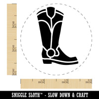 Cowboy Boot Western Rubber Stamp for Stamping Crafting Planners