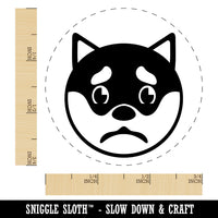 Husky Dog Face Sad Rubber Stamp for Stamping Crafting Planners