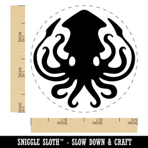 Inky Squid with Tentacles Rubber Stamp for Stamping Crafting Planners