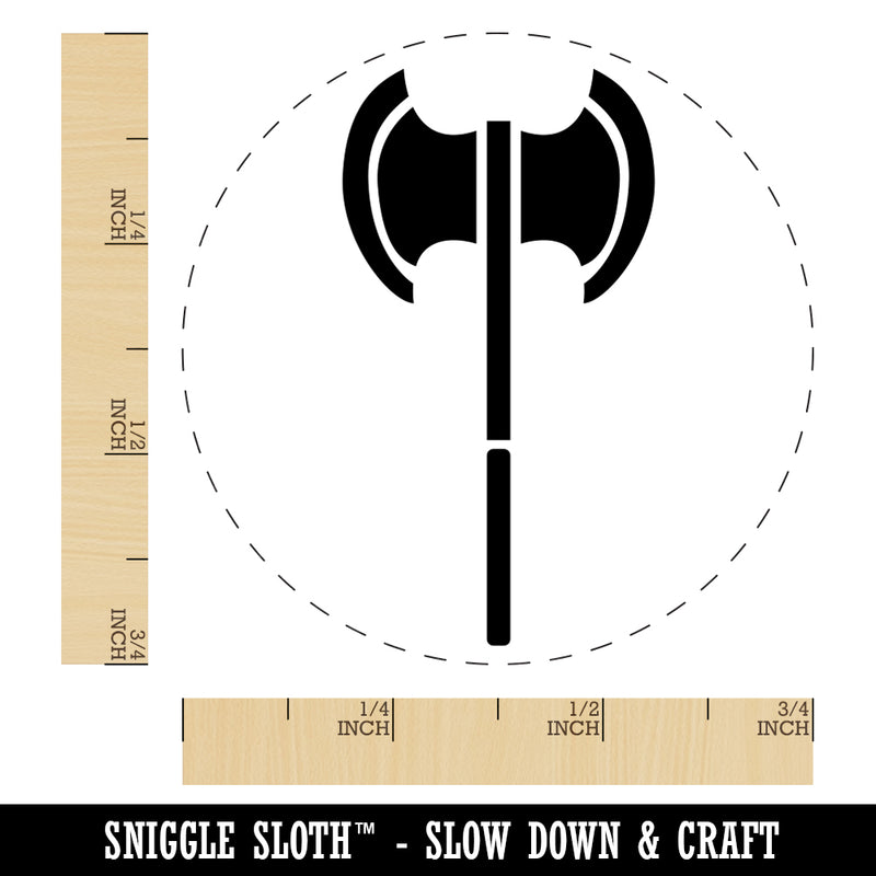 Medieval Battle Axe Rubber Stamp for Stamping Crafting Planners