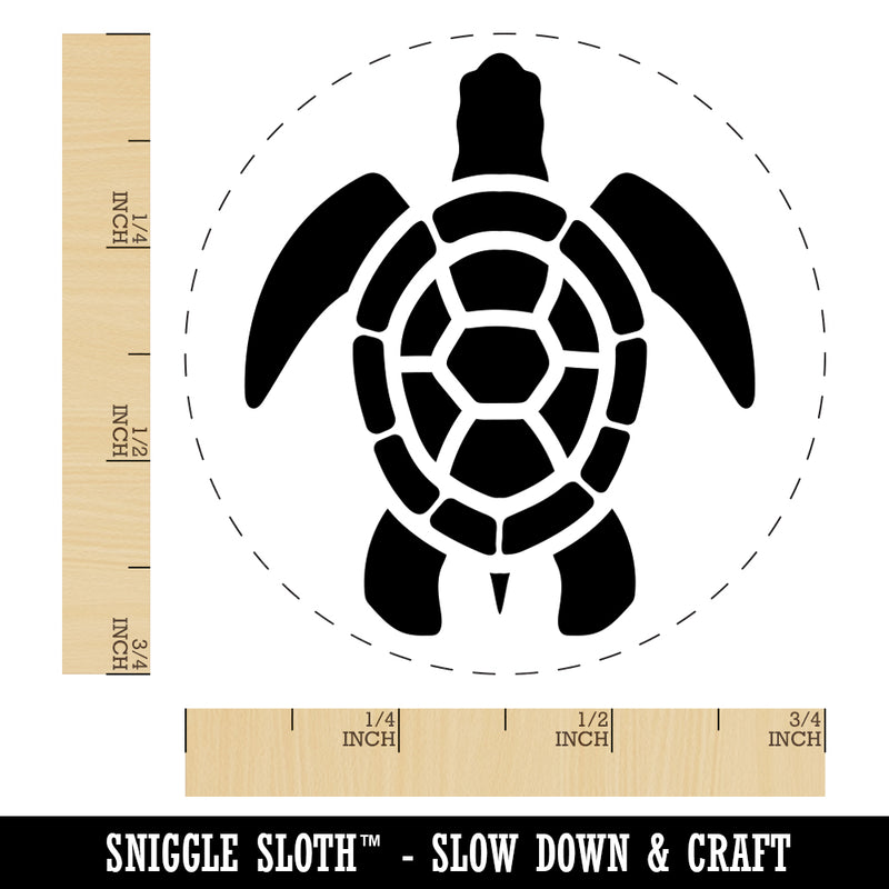 Sea Turtle Tribal Rubber Stamp for Stamping Crafting Planners