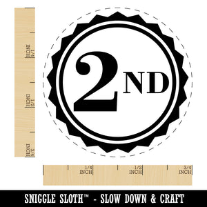 Second 2nd Place Circle Award Rubber Stamp for Stamping Crafting Planners