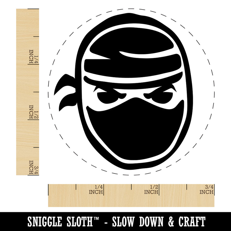 Sneaky Ninja Face Rubber Stamp for Stamping Crafting Planners