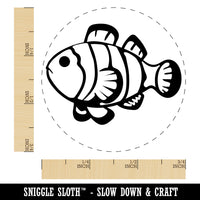 Striped Clownfish Rubber Stamp for Stamping Crafting Planners