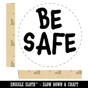 Be Safe Fun Text Rubber Stamp for Stamping Crafting Planners