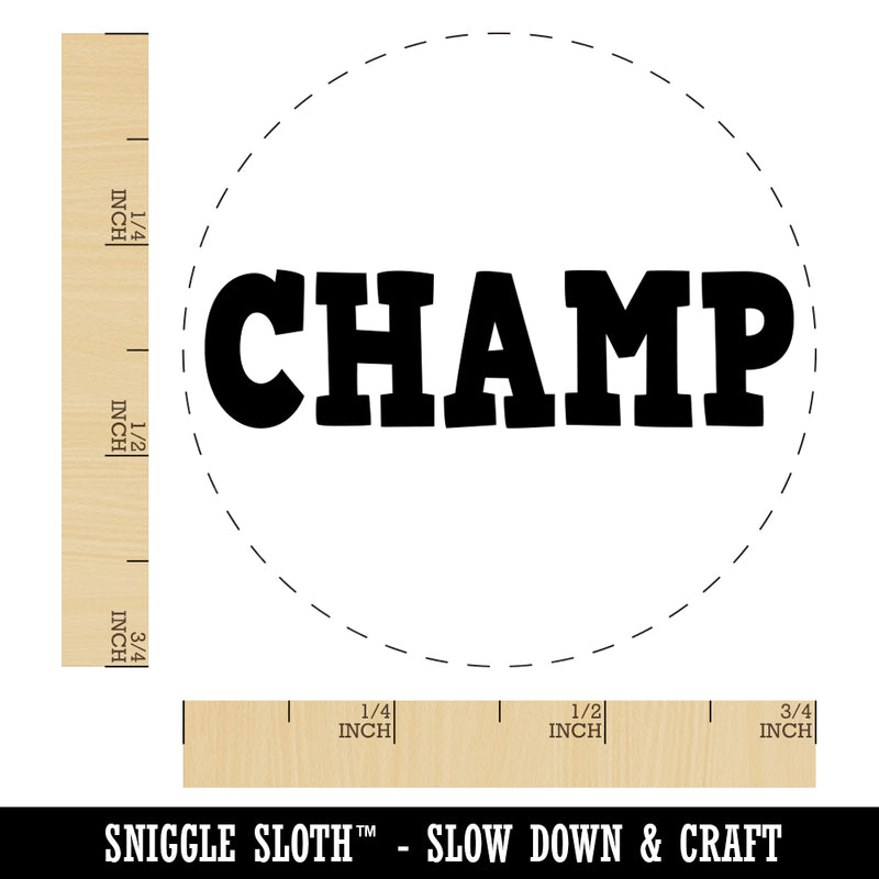 Champ Champion Fun Text Teacher Rubber Stamp for Stamping Crafting Planners