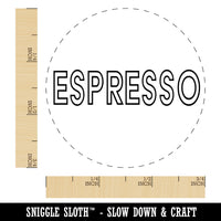Espresso Coffee Fun Text Rubber Stamp for Stamping Crafting Planners