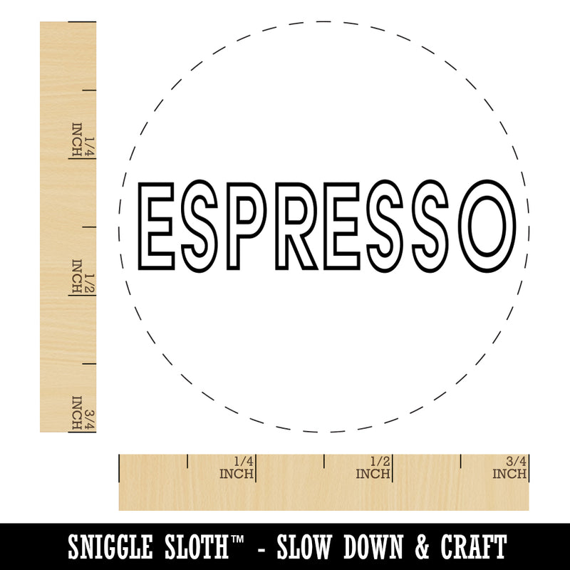 Espresso Coffee Fun Text Rubber Stamp for Stamping Crafting Planners