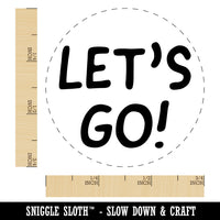 Let's Go Travel Fun Text Rubber Stamp for Stamping Crafting Planners