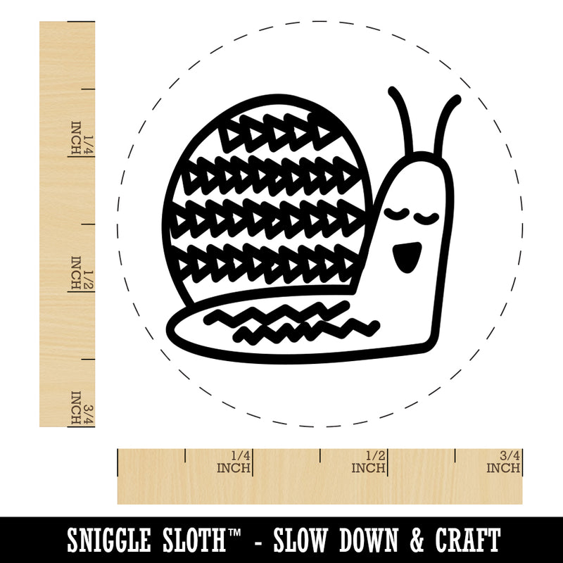 Sleepy Snail Rubber Stamp for Stamping Crafting Planners