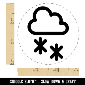 Snow Storm Icon Rubber Stamp for Stamping Crafting Planners