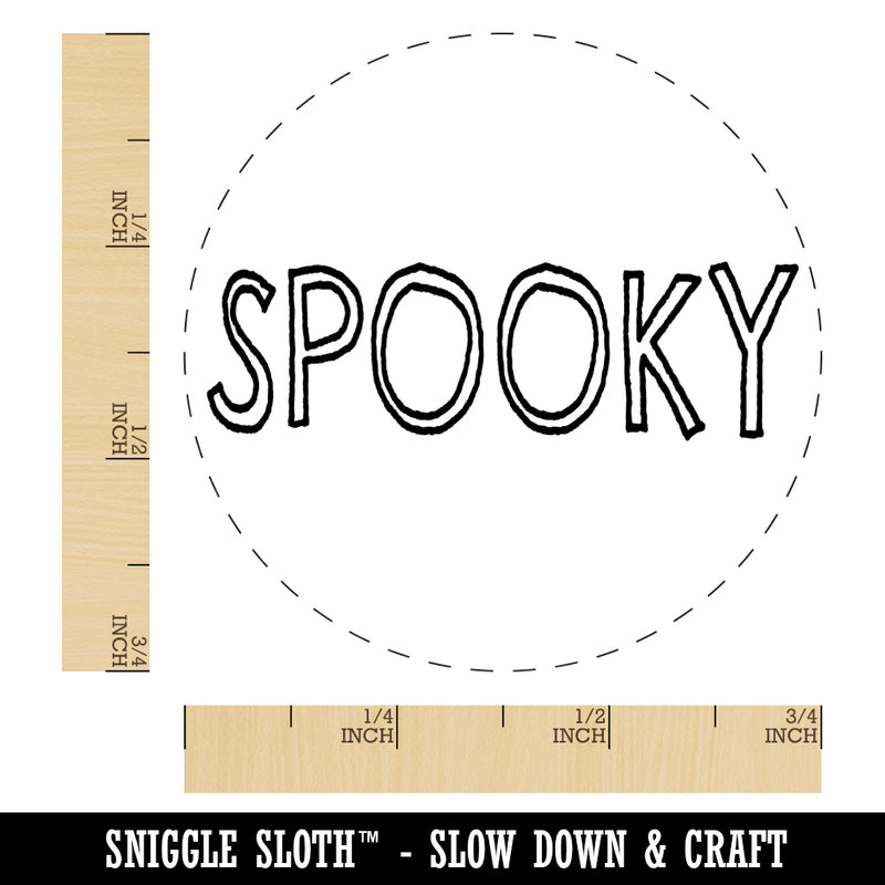 Spooky Halloween Fun Text Rubber Stamp for Stamping Crafting Planners