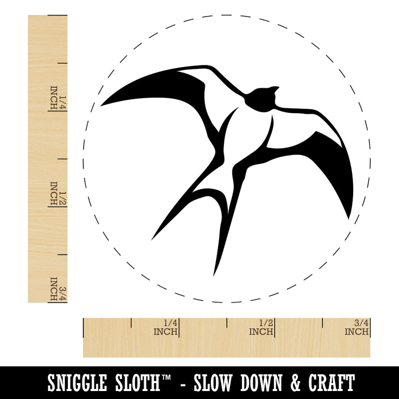 Barn Swallow Bird in Flight Rubber Stamp for Stamping Crafting Planners