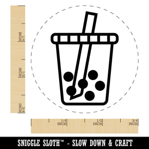 Boba Bubble Milk Tea Rubber Stamp for Stamping Crafting Planners