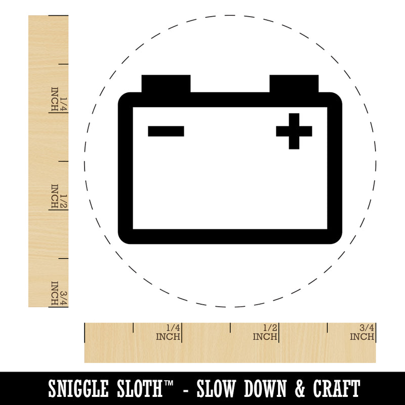 Car Battery Icon Rubber Stamp for Stamping Crafting Planners