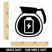 Charging Power Coffee Pot Rubber Stamp for Stamping Crafting Planners