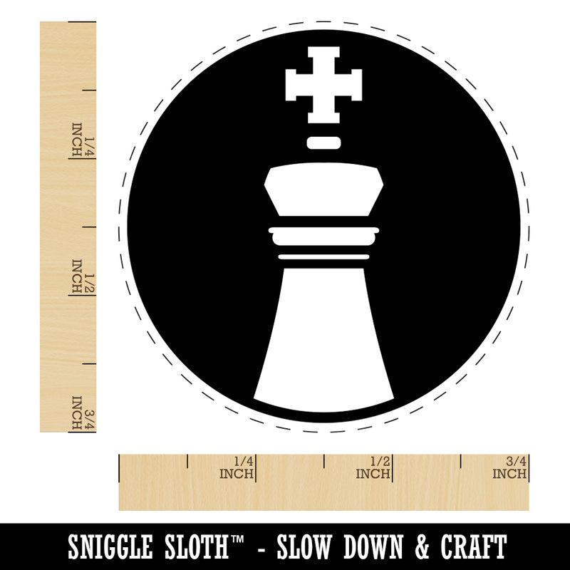 Chess Piece White King Rubber Stamp for Stamping Crafting Planners