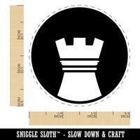 Chess Piece White Rook Rubber Stamp for Stamping Crafting Planners