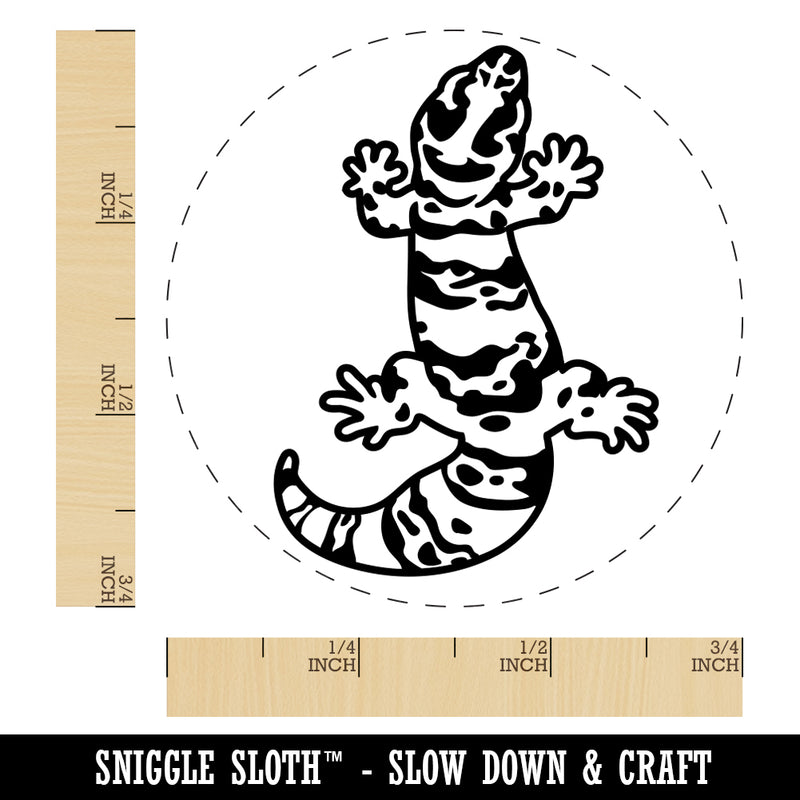 Chubby Leopard Gecko Lizard Rubber Stamp for Stamping Crafting Planners