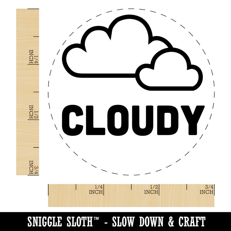 Cloudy Cloud Weather Day Planner Rubber Stamp for Stamping Crafting Planners