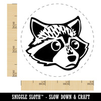 Cute and Guilty Raccoon Head Rubber Stamp for Stamping Crafting Planners