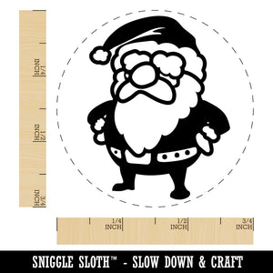 Cute Chibi Santa Claus Christmas Rubber Stamp for Stamping Crafting Planners