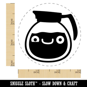 Cute Kawaii Caffeinated Coffee Pot Rubber Stamp for Stamping Crafting Planners