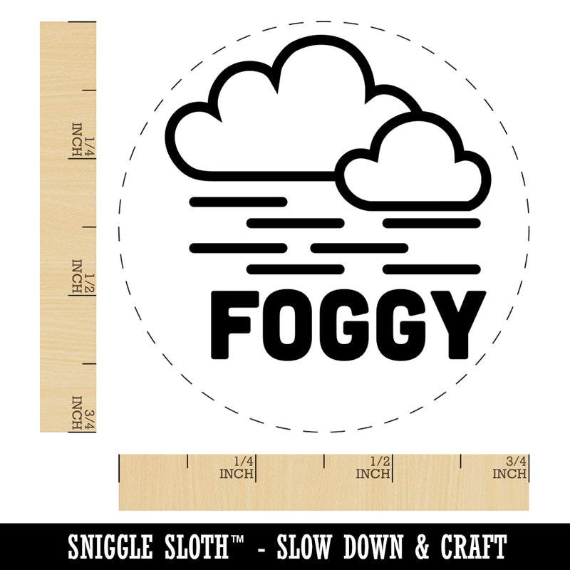 Foggy Fog Weather Day Planning Rubber Stamp for Stamping Crafting Planners