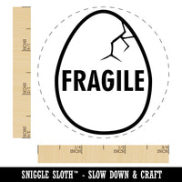 Fragile Cracked Chicken Egg Rubber Stamp for Stamping Crafting Planners