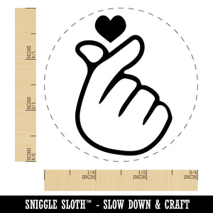 Heart Fingers Gesture of Love Rubber Stamp for Stamping Crafting Planners