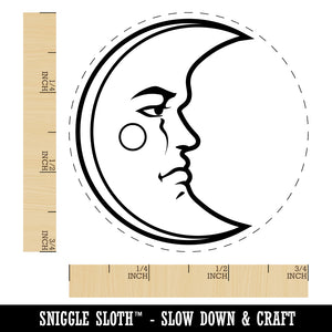 Heraldic Moon Face Rubber Stamp for Stamping Crafting Planners