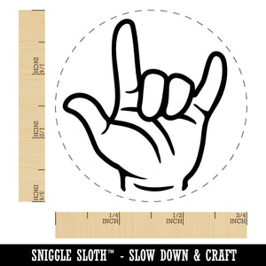 I Love You Hand Sign Language Rubber Stamp for Stamping Crafting Planners