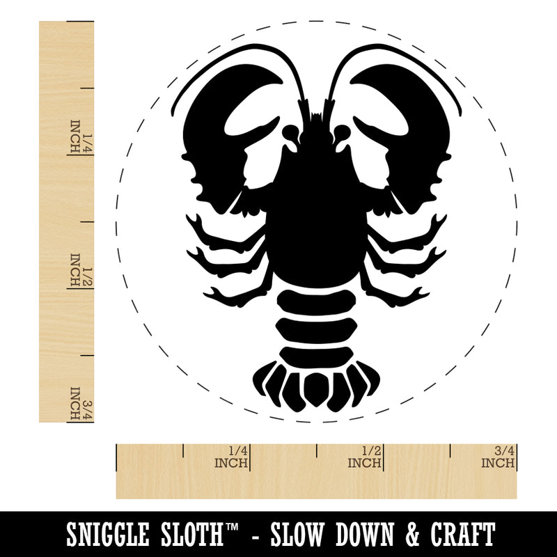 Maine Lobster Silhouette Rubber Stamp for Stamping Crafting Planners