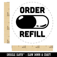 Order Prescription Refill Pill Planner Rubber Stamp for Stamping Crafting Planners
